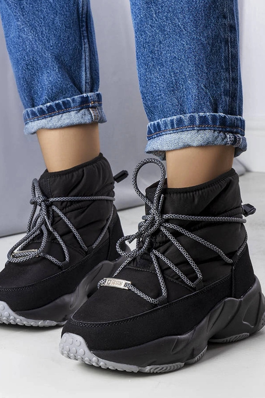 Schwarze Big Star Schneestiefel KK274274