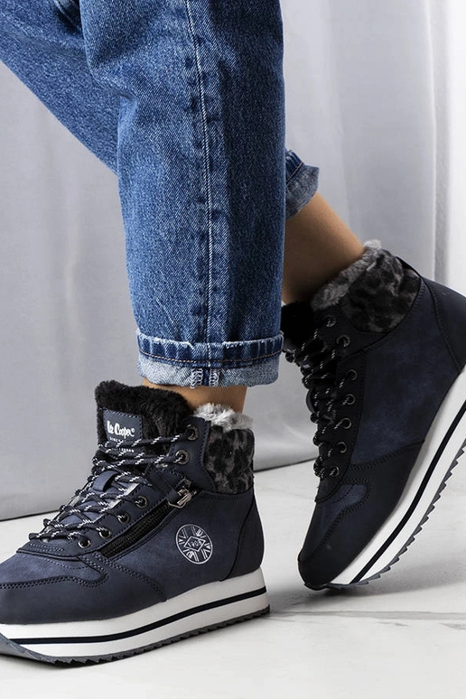 Donkerblauwe laarzen,...