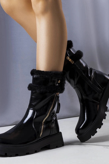 Bottines d'hiver noires, « Lensil »