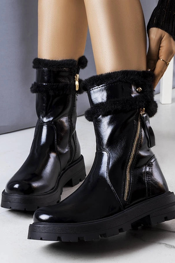 Schwarze Winterstiefeletten, „Lensil" 2