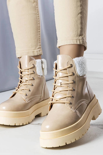 Bottes d'hiver sable avec fourrure, « Bryas »