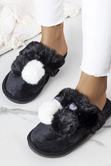 Chaussons à bonnet noir