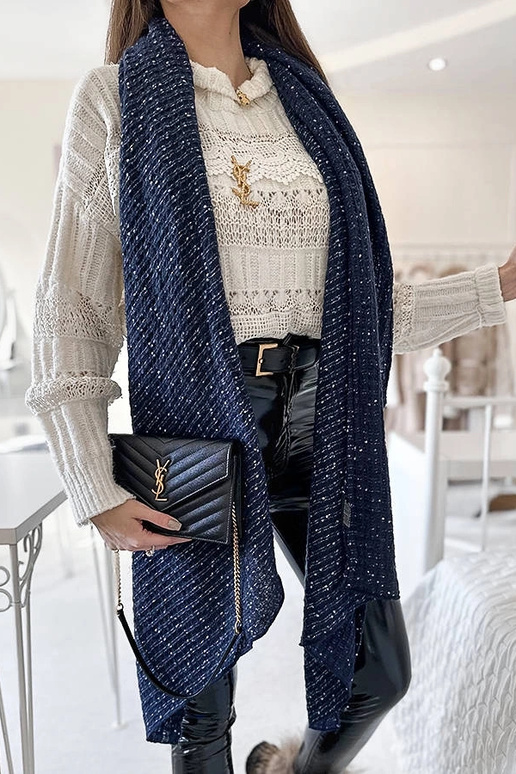 Foulard Khalil bleu marine à pois Foulard Khalil bleu marine à pois