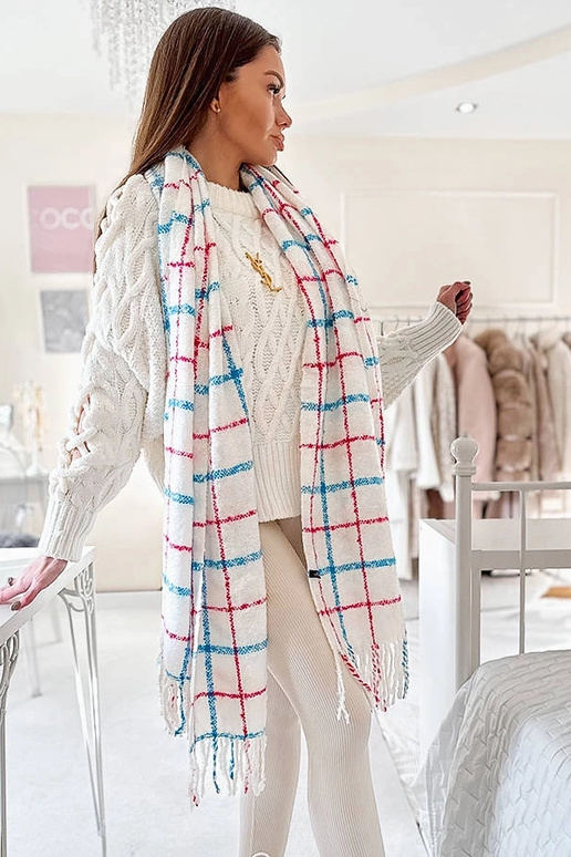 Rachael hvidt plaid tørklæde Rachael hvidt plaid tørklæde