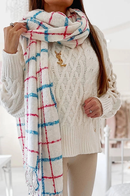 Rachael hvidt plaid tørklæde Rachael hvidt plaid tørklæde