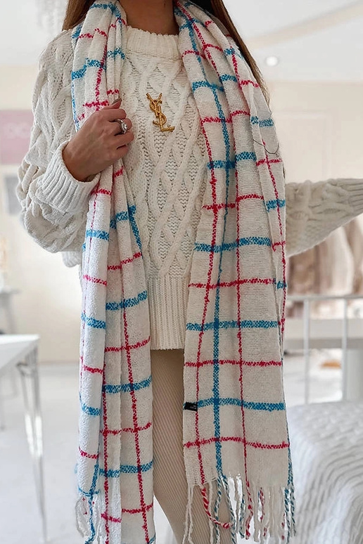 Rachael hvidt plaid tørklæde Rachael hvidt plaid tørklæde