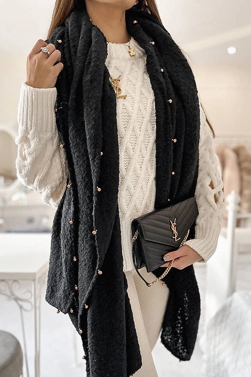 Châle à perles noires Yvonne Châle à perles noires Yvonne