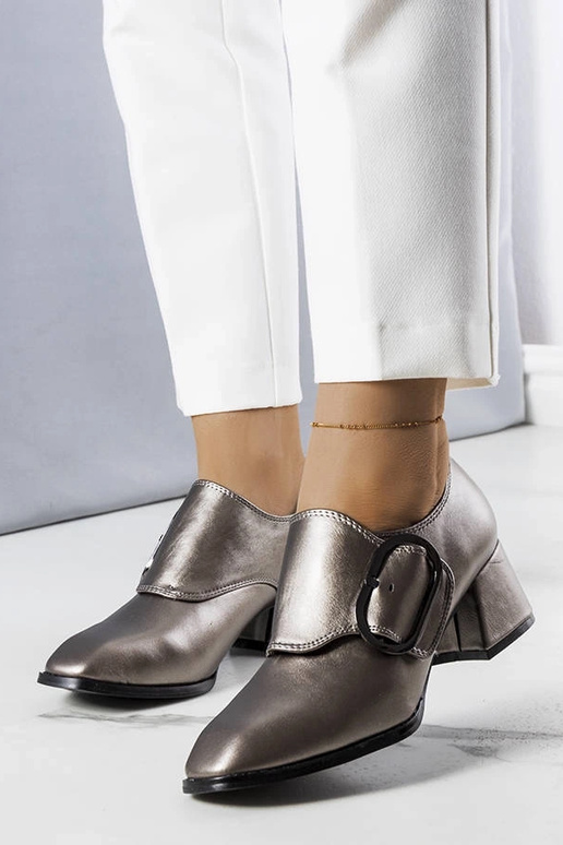 Ailani grå blokhælpumper Ailani grå blokhælpumper