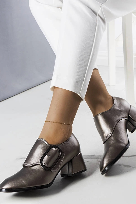 Ailani grå blokhælpumper Ailani grå blokhælpumper