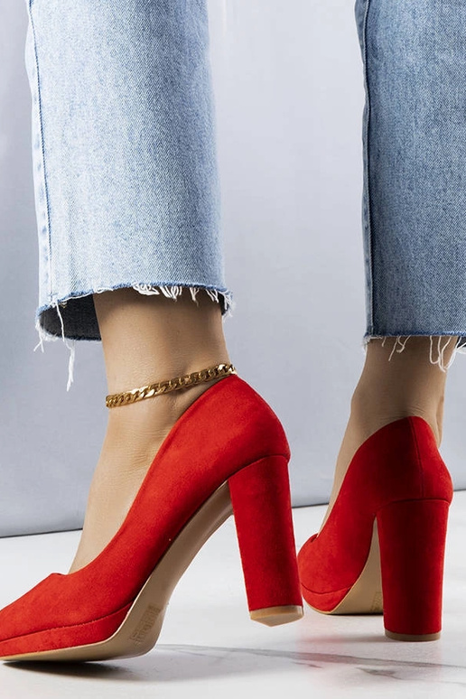 Rote Pumps mit Blockabsatz Leonard Rote Pumps mit Blockabsatz Leonard