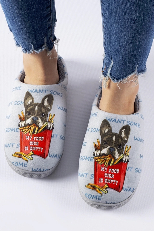 Chaussons French Frites Gris Doux