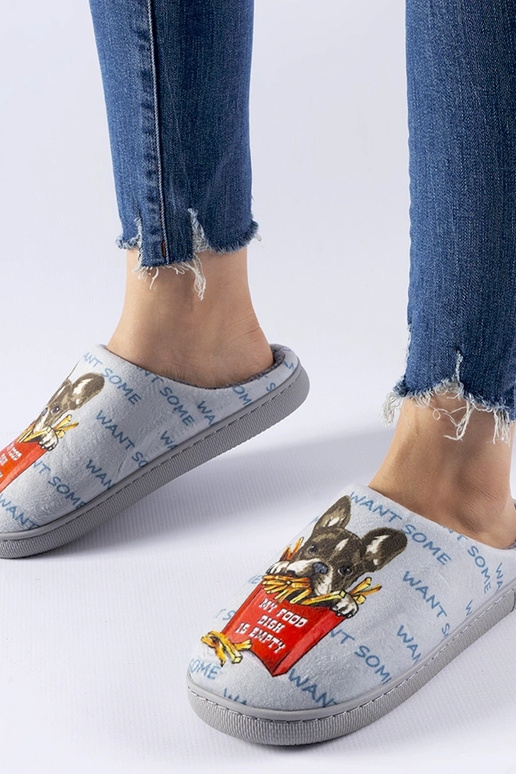 Chaussons French Frites Gris Doux