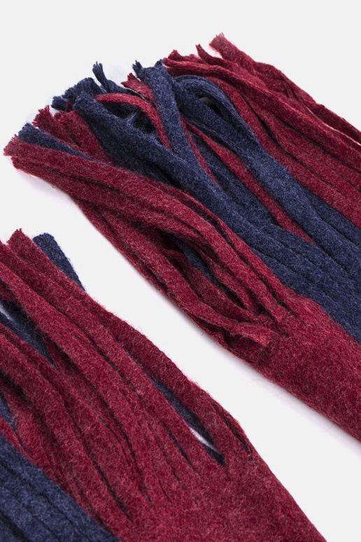 Écharpe bleu marine et rouge à...