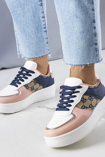 Baskets femme rose et bleu... 2