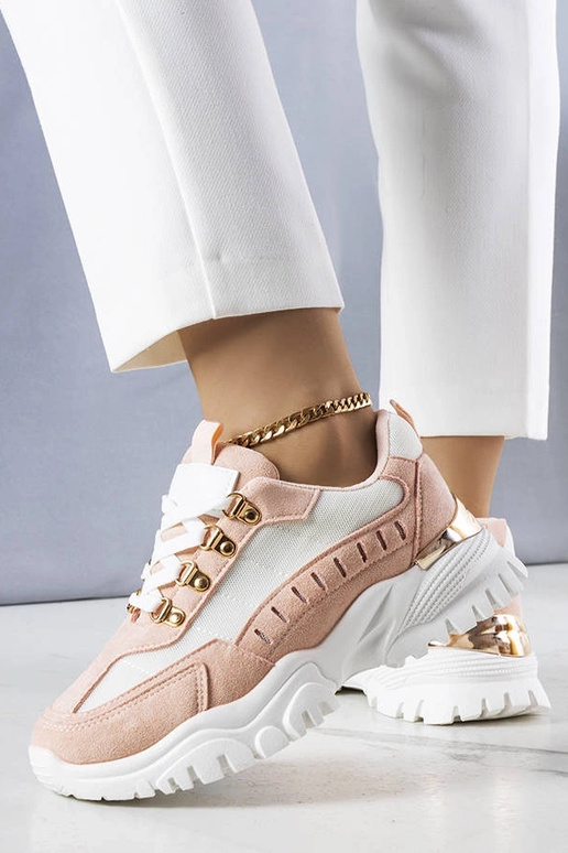 Les baskets blanches et roses de Mindy Les baskets blanches et roses de Mindy