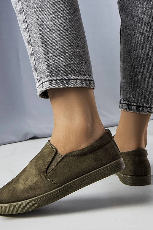 Grüne Kunstvelours-Sneaker Leroy