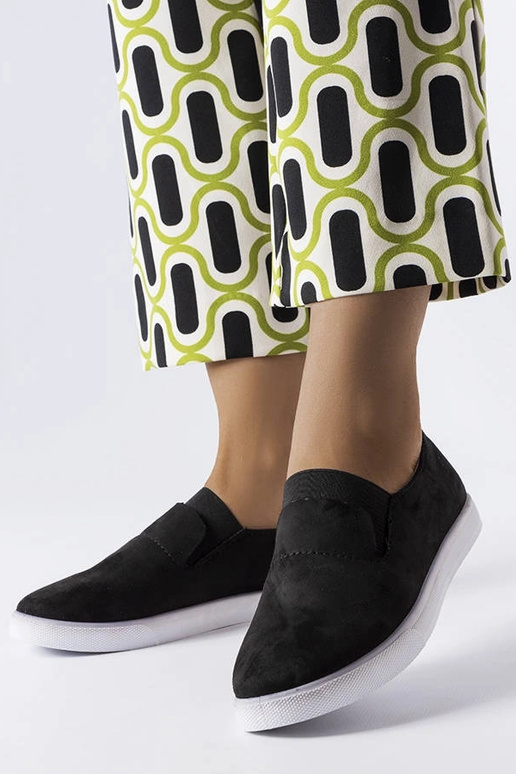 Schwarze Kunstvelours-Sneaker Jamal