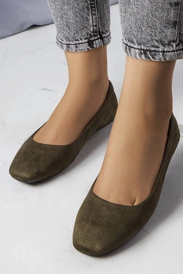 Jules groene schoenen van kunstsuède ballet