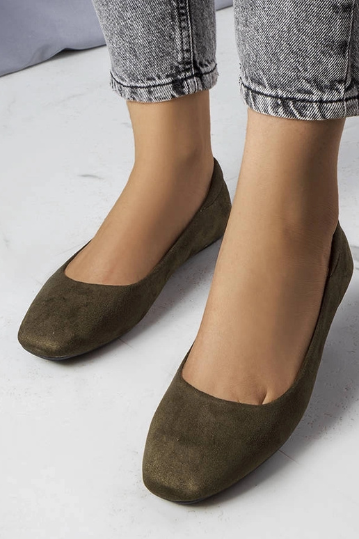 Ballerines en simili daim vertes Jules
