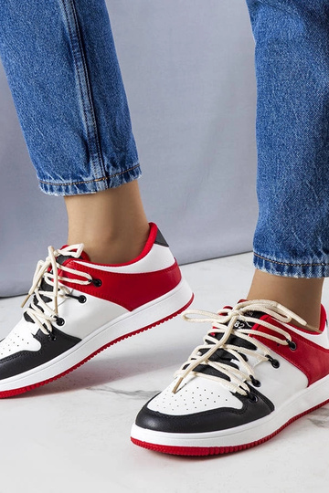 Zwart-rode retro sneakers,...