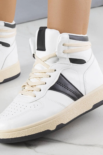 Baskets montantes noires et... 2