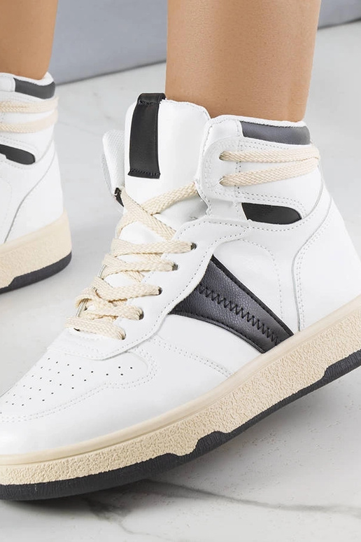 Robin sorte og hvide high top sneakers Robin sorte og hvide high top sneakers