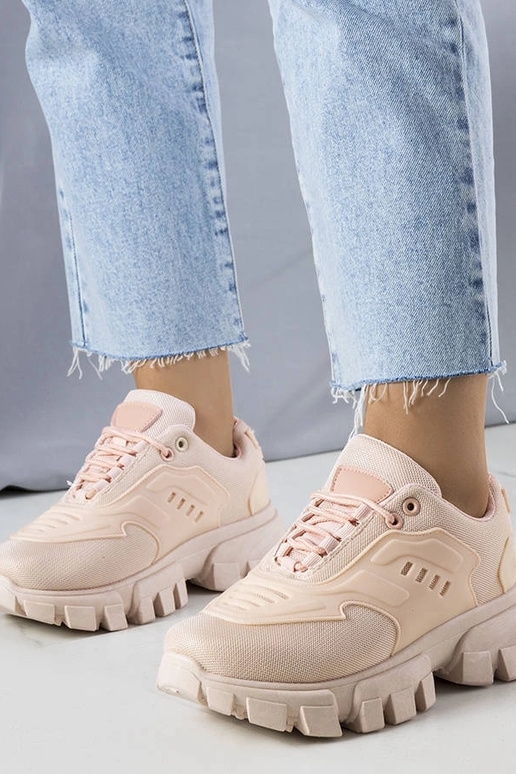 Pink sneakers med en massiv Inez-sål Pink sneakers med en massiv Inez-sål