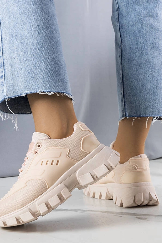 Pink sneakers med en massiv Inez-sål Pink sneakers med en massiv Inez-sål