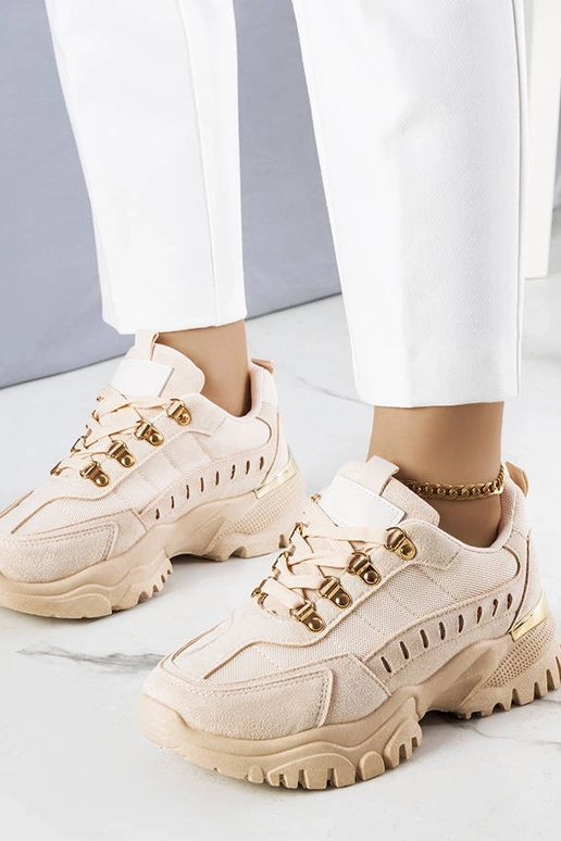 Beige Sportschuhe, „Mindy"