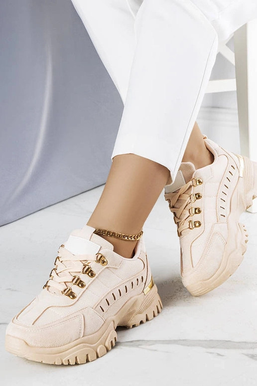 Beige Sportschuhe, „Mindy"