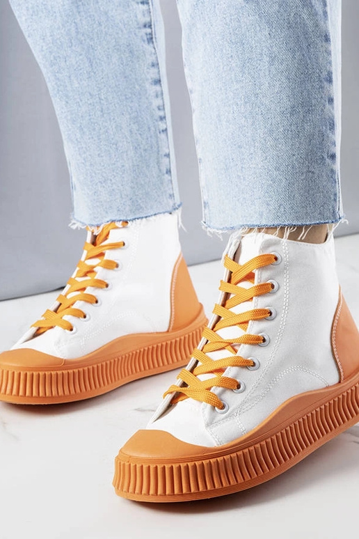 Terri Orange Platform Sneakers Terri Orange Platform Sneakers