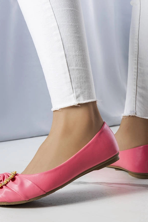 Rosa Ballerinas mit Goldverzierung...