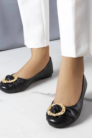 Schwarze Ballerinas mit...