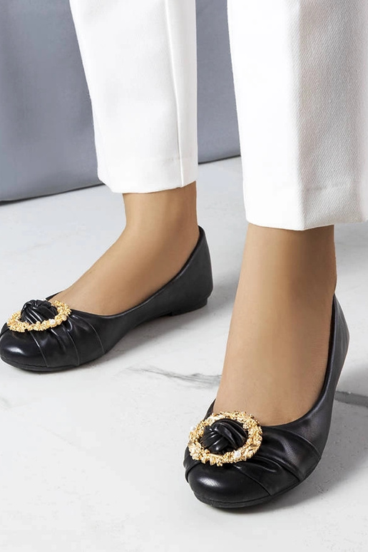 Schwarze Ballerinas mit...