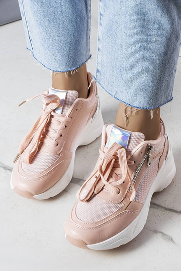 Stacey's – Rosa Sneaker mit Keilabsatz