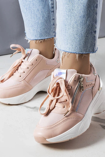 Stacey's Pink Wedge Sneakers 2