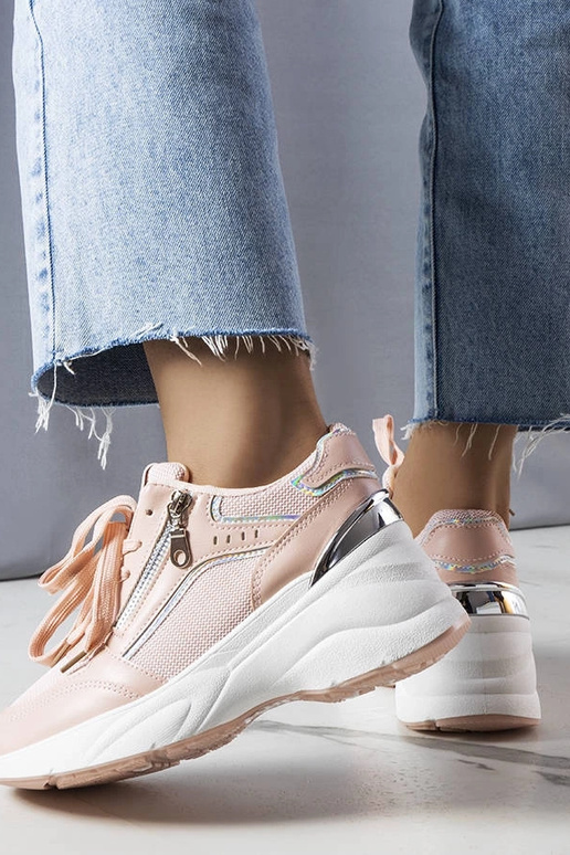 Stacey's Pink Wedge Sneakers Stacey's Pink Wedge Sneakers