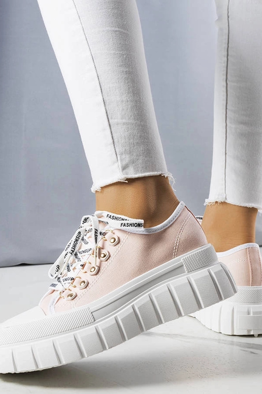 Rosa Schuhe mit Plateau, „Toni"