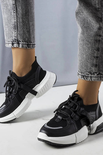 Peggy sorte sokkesneakers