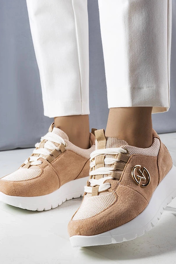 Baskets sable à plateforme,...