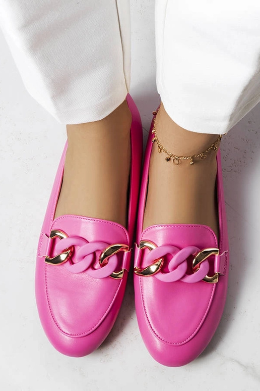 Mamie – Rosa Mokassins mit Kette Mamie – Rosa Mokassins mit Kette