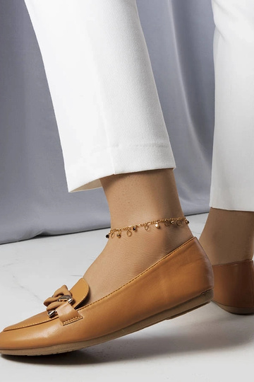 Mamie Brown Chain Loafers 2