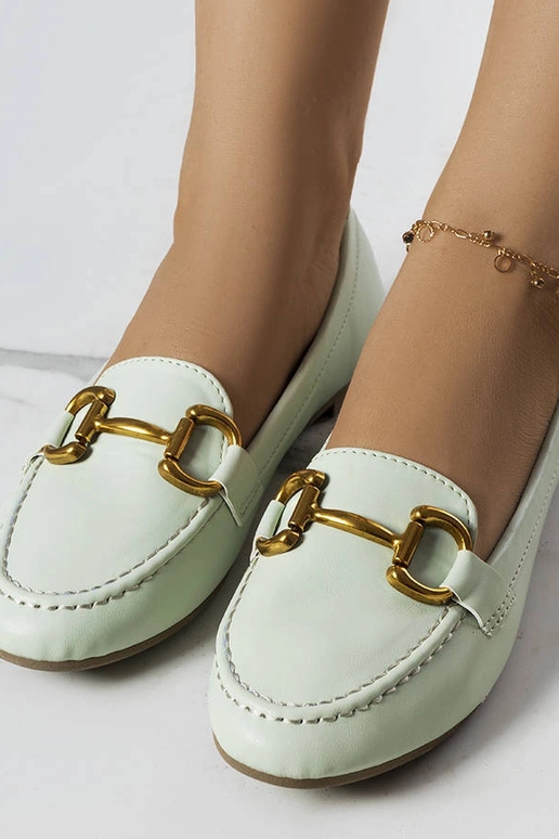 Grüne Loafer mit Goldverzierung Regina Grüne Loafer mit Goldverzierung Regina