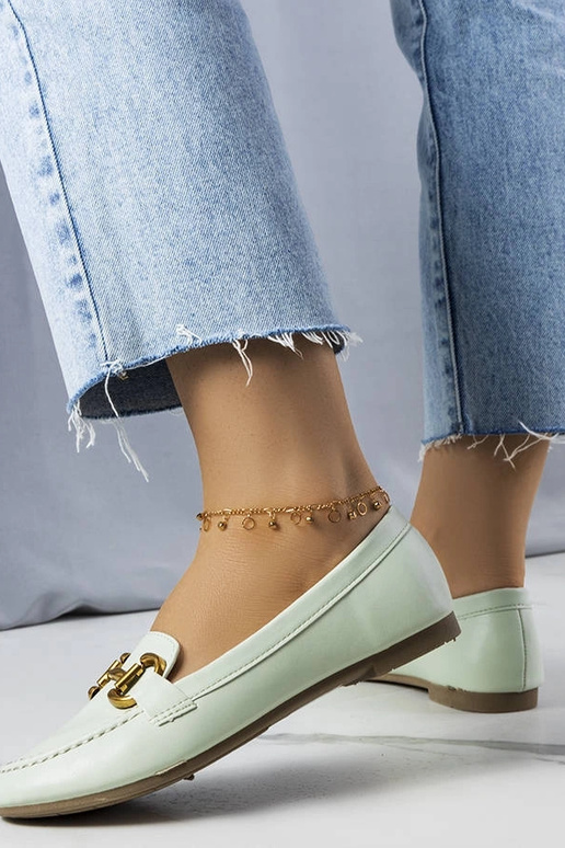 Grüne Loafer mit Goldverzierung Regina Grüne Loafer mit Goldverzierung Regina