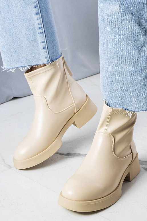 Beige klassische Victoire Stiefeletten Beige klassische Victoire Stiefeletten