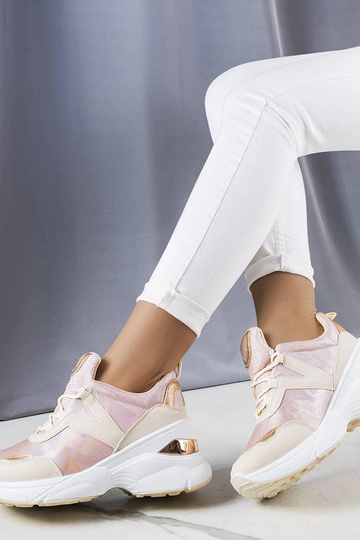 Rosa Sneakers mit metallischen Einsätzen Ruais 2