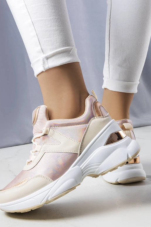 Rosa Sneakers mit metallischen... Rosa Sneakers mit metallischen...