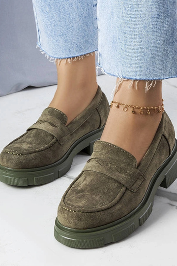 Grüne Halbschuhe aus...