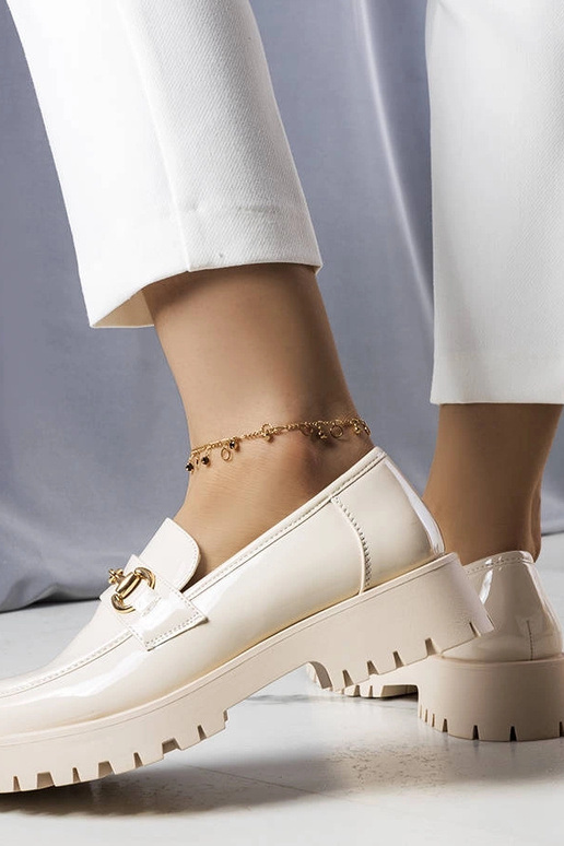 Beige Simard-sko i lak Beige Simard-sko i lak