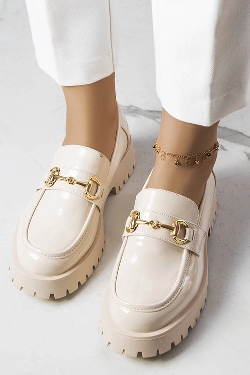 Beige Simard-sko i lak Beige Simard-sko i lak